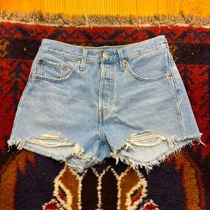Levi’s 501 Premium Denim High Waisted Shorts, never worn